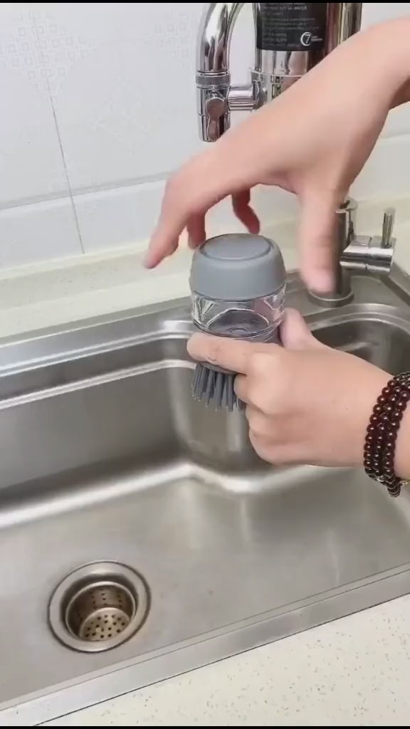 Cepillo Limpiador Con Dispenser de jabon